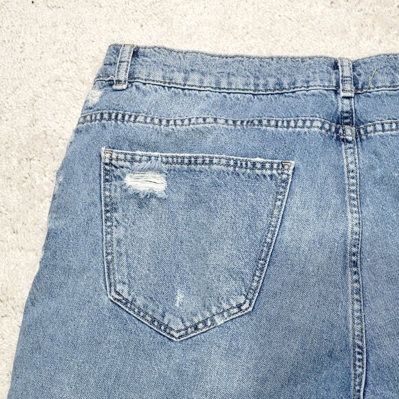 Zara Man Jeans Men 34 Blue Slim Tapered Distressed Embroidered Patchwork Denim - Picture 13 of 16